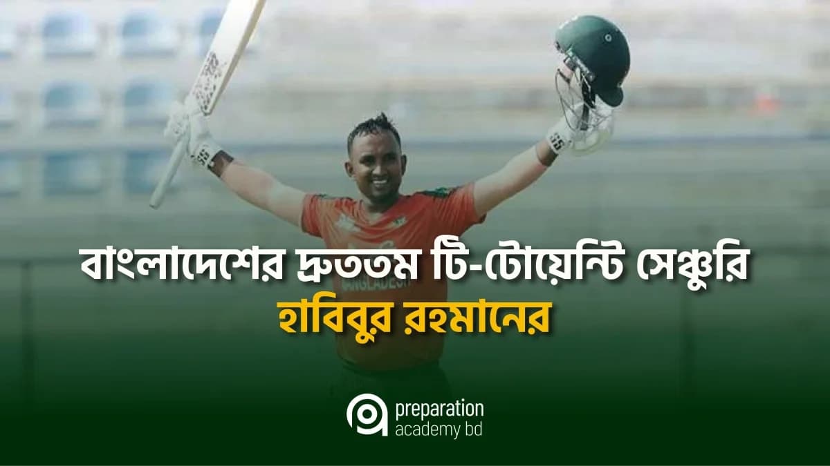বাংলাদেশের দ্রুততম টি-টোয়েন্টি সেঞ্চুরি হাবিবুর রহমানের